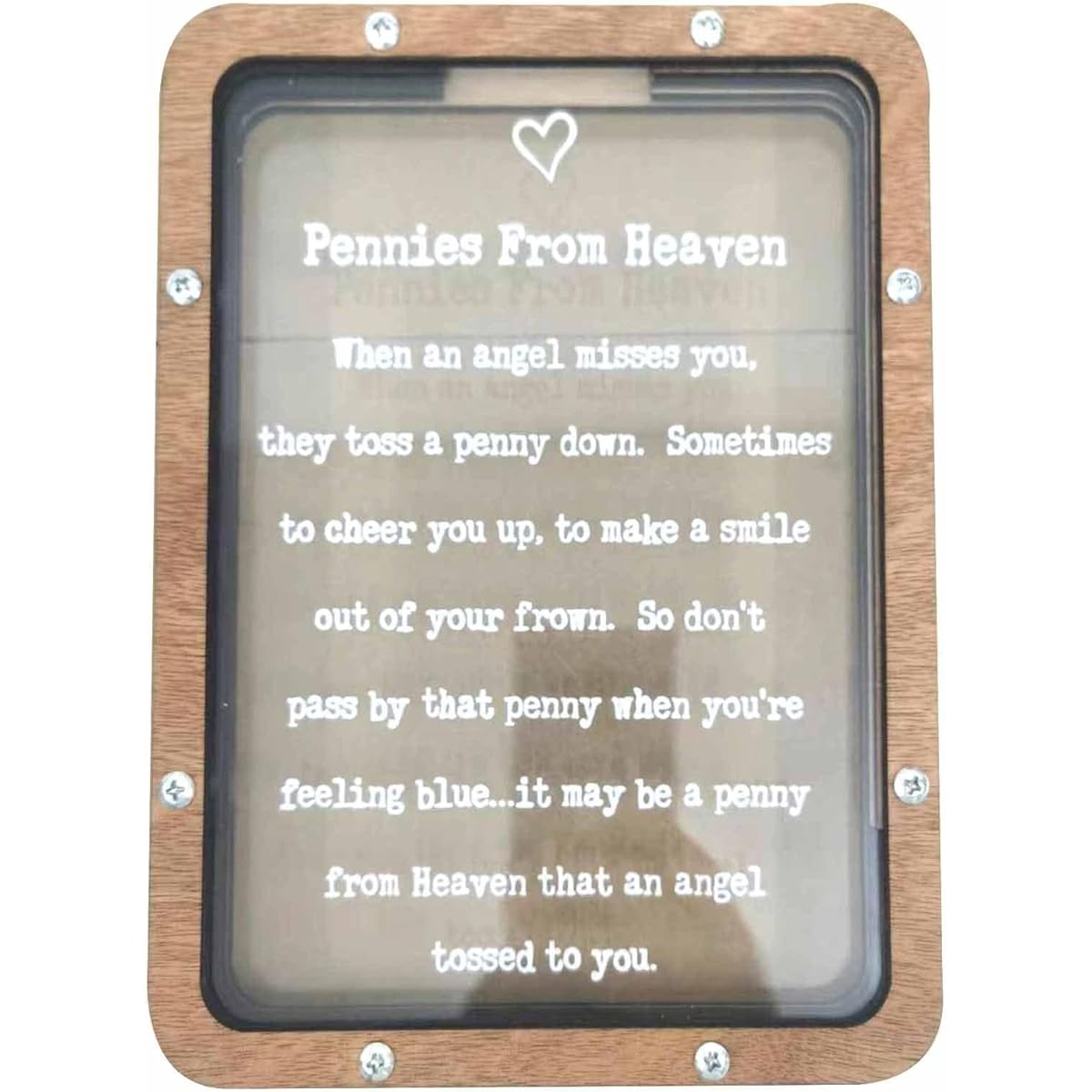 Pennies from Heaven Bank Wooden Piggy Bank, Paradise Personalized Wooden Piggy Bank, Paradise Bank Shadow Coin Bank Money Box, Home Decor Coin Box for Men and Women (A)
