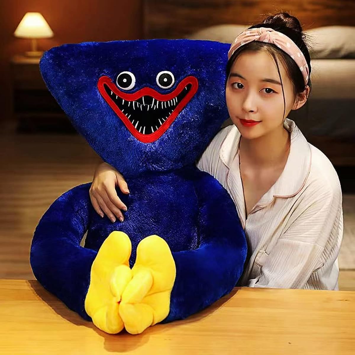 Extra Large 160CM Poppy Playtime Huggy Waggy Plush Toy Cartoon Plush Monster Horror Stuffed Game Fan Gift for Kids and Fans (Blue)