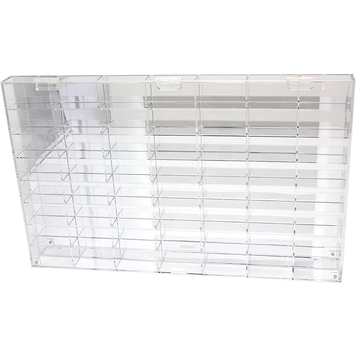 Display Case Wall Cabinet 1:64 Scale Matchbox Hot Toys Cars Wheels 108 Slots UV Protection Mirror Background