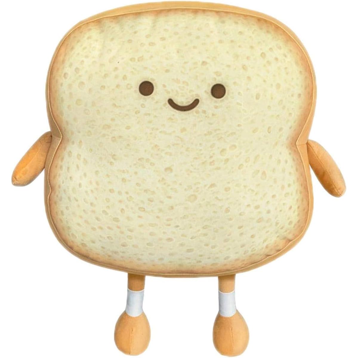 Nenalayo Toast Slice Bread Pillow, Bread Shape Plush Pillow Facial Expression Soft Toast Bread Food Sofa Cushion Stuffed Animal Doll Toys for Kids Adults Gifts Home Bedroom Decor (L)