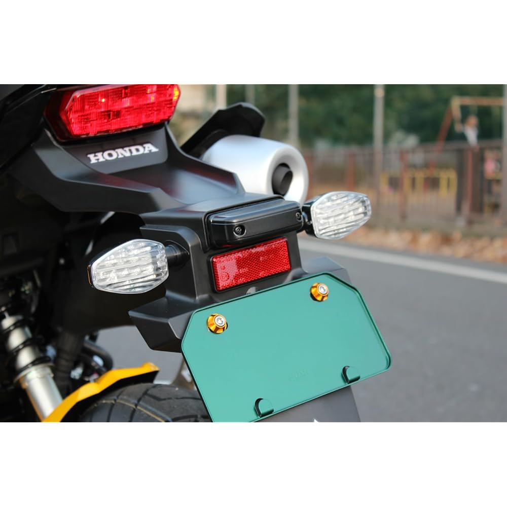 POSH FAITH Motorcycle LED Turn Signal Kit Grom/MSX125 Black Body/Clear Lens Lightweight LED Turn Signal 059452-06