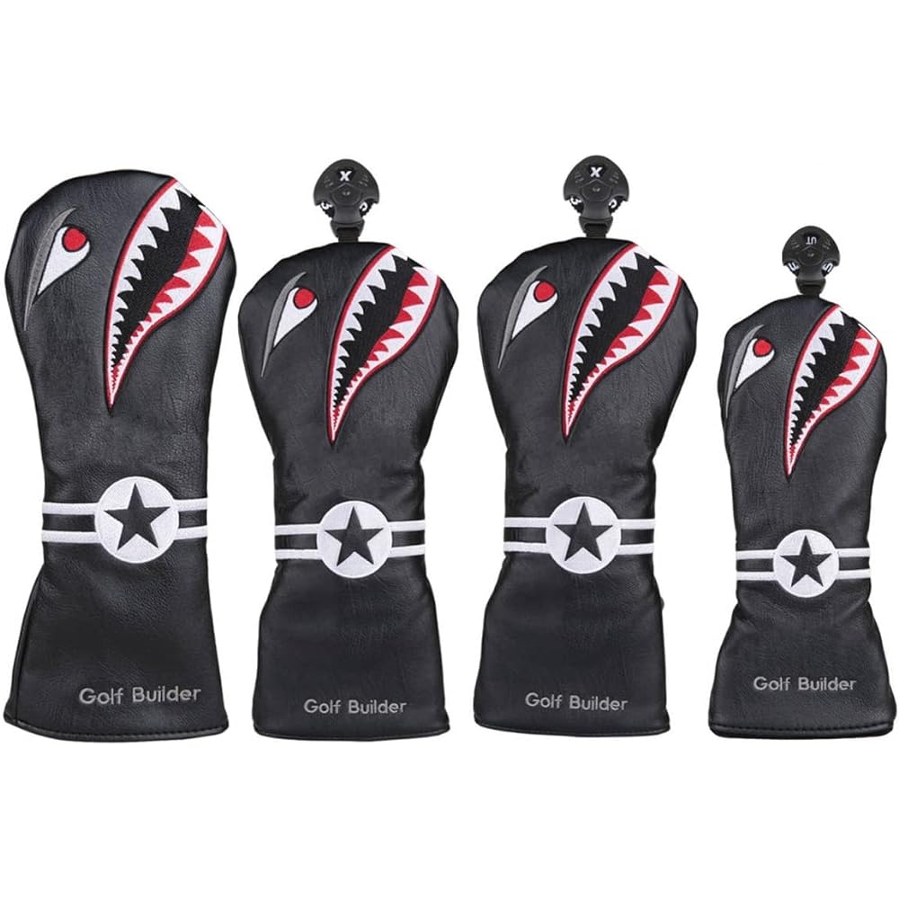 Golf head cover for driver 1 piece/wood FW 2 pieces/utility UT 1 piece waterproof specification with conversion tag 4 piece set Akita dog koala cat husky dog