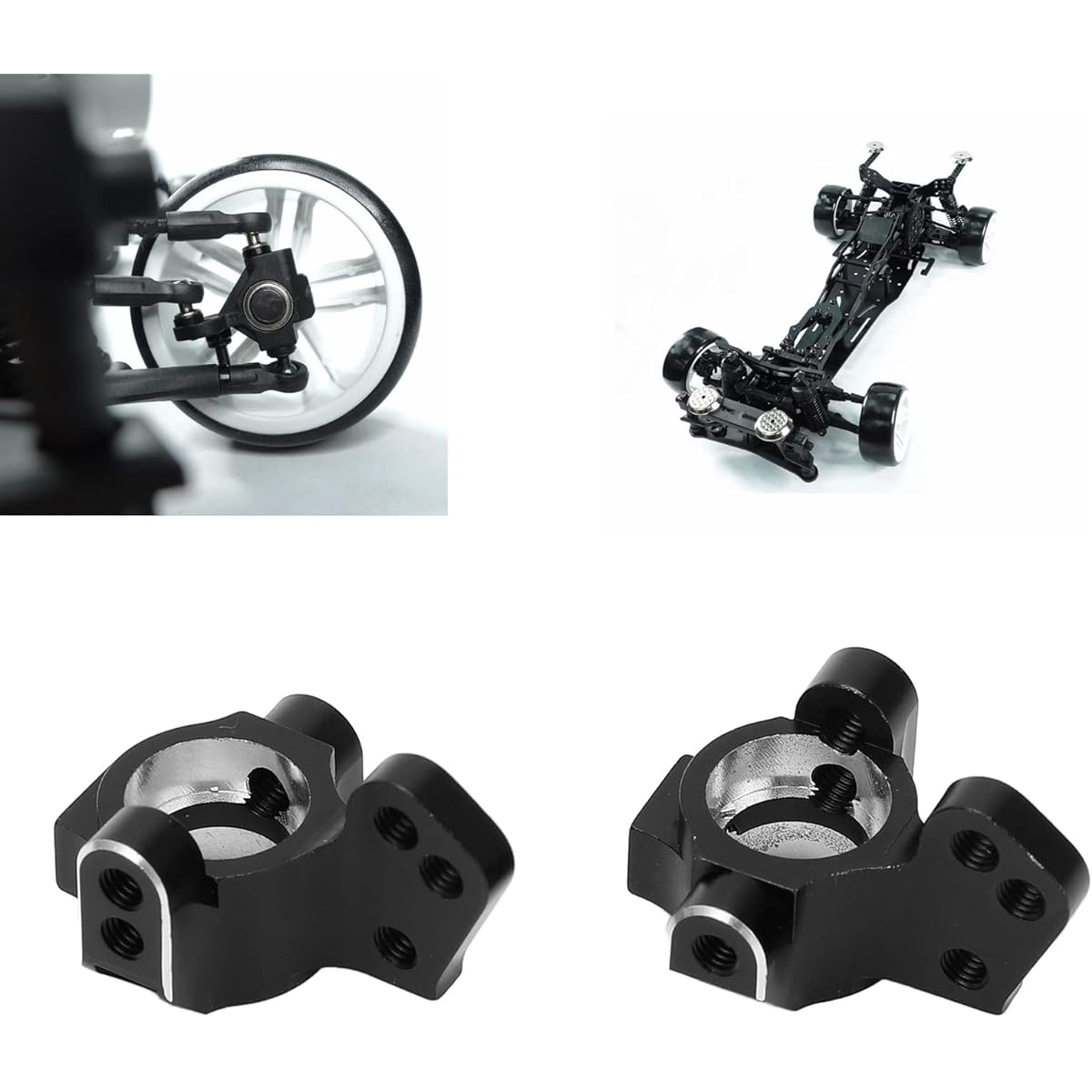 Pilipane Aluminum Alloy Metal Front Steering Cup Upgrade Parts for 3Racing Sakura D5 1/10 RC Car