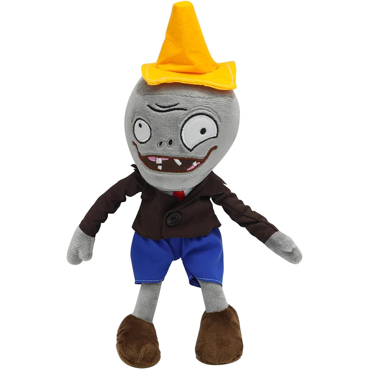 Maikerry Plants vs Zombies Plush Toy PVZ Conehead Zombie Stuffed Animal Soft Doll, Great Birthday Gift for Boys and Girls