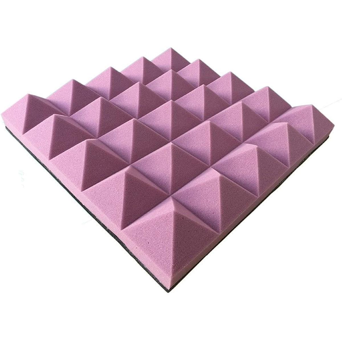 Bedroom Soundproof Cotton, Recording Studio Sound Absorbing Cotton, Industrial Soundproofing Acoustic Panels, 10 Pieces (Black) (Purple)