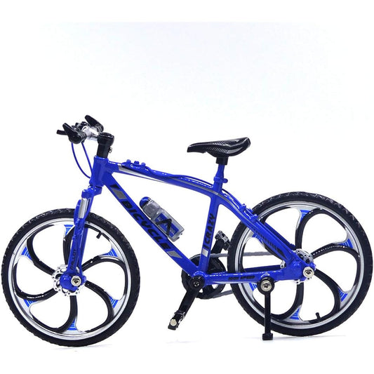 Ailejia Zinc Alloy Finger Mountain Bike Mini Bicycle Model Cool Boy Toy Decoration Craft Home Use Blue 0818