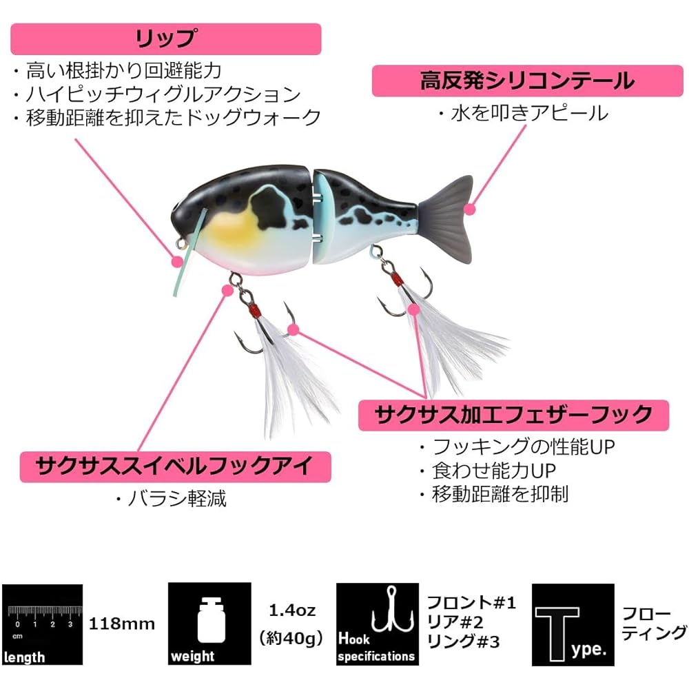 DAIWA Bass Lure/Big Bait Fuku Fish Various