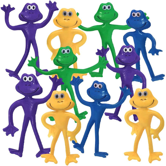 ArtCreativity Bendable Frog Figures Set of 12 Bendable Toys for Kids Animal Party Favors for Boys and Girls Stress Relief Fidget Toys for Kids Goodie Bag Stuffers Pinata Fillers