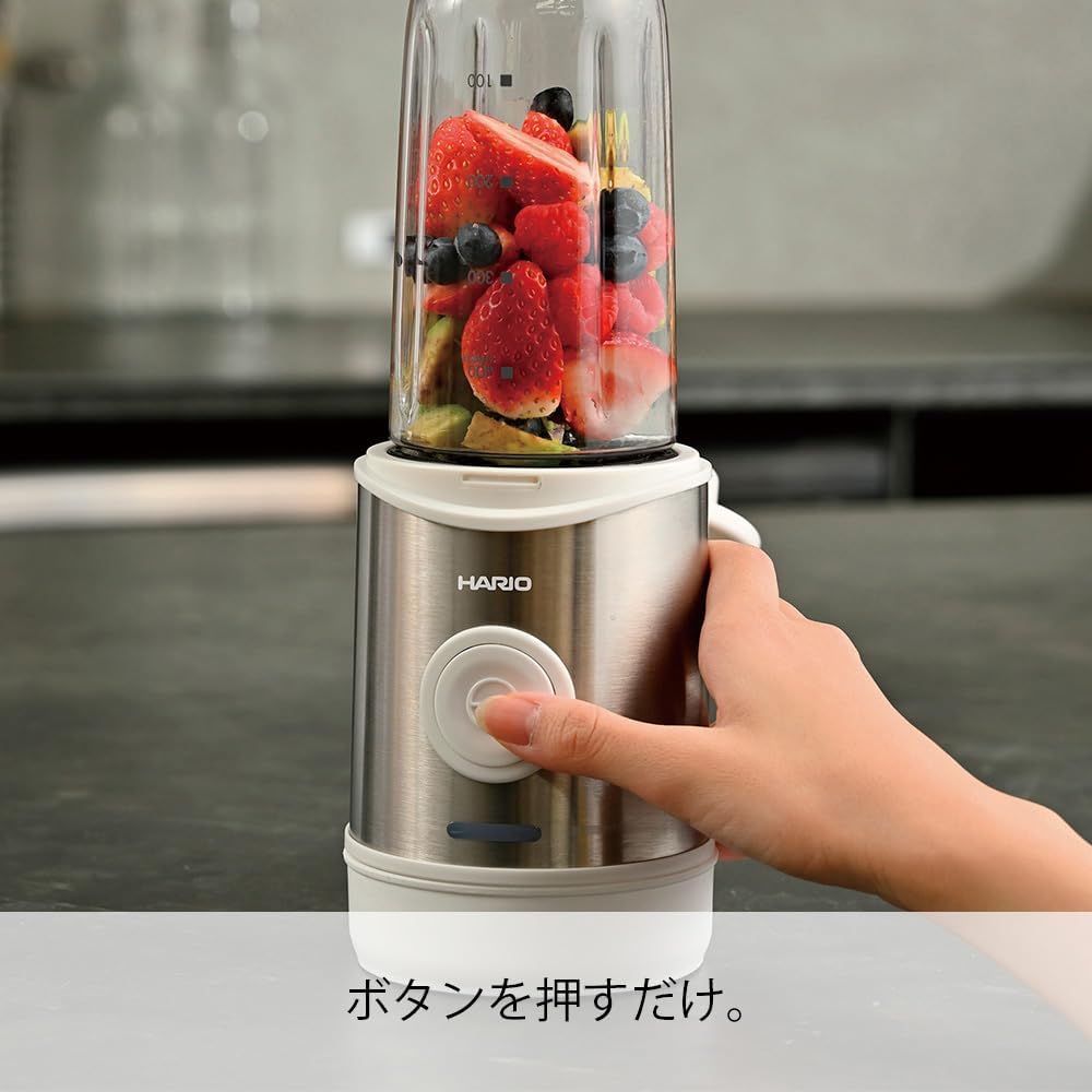 HARIO Cordless 2WAY Blender Blender Bottle Practical Capacity 400ml White ECB-1-W