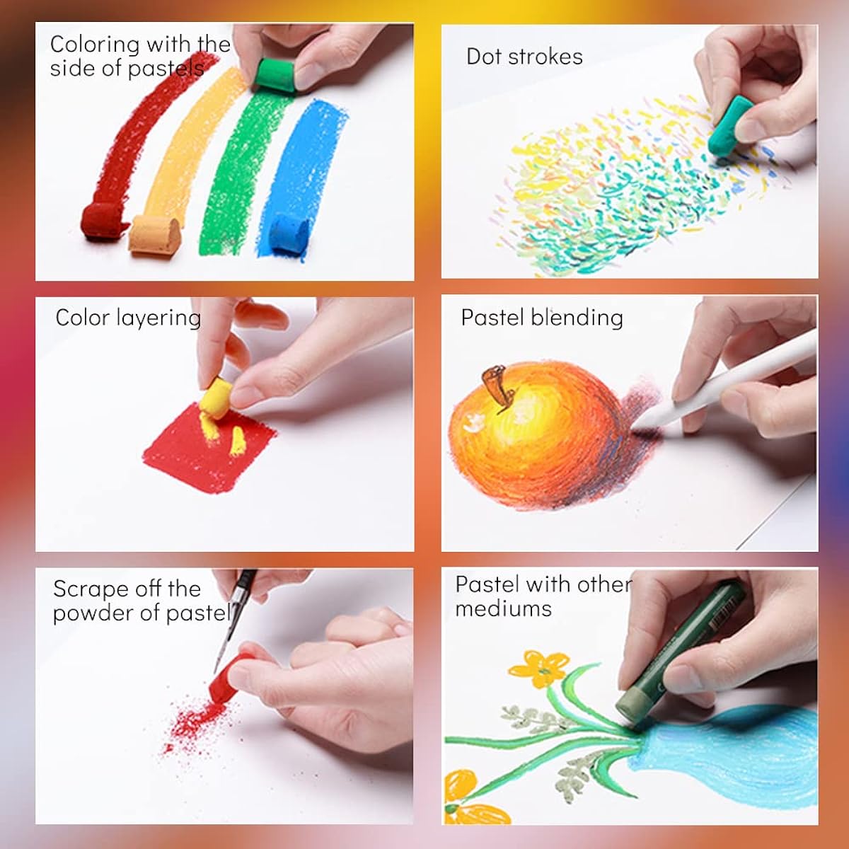 Paul Rubens Artist Soft Pastels 40 Colors Hand Rolled Chalk Pastels for Portraits, Professional Grade, Perfect for Beginners, Art Enthusiasts, Crafts, Drawing and Blending