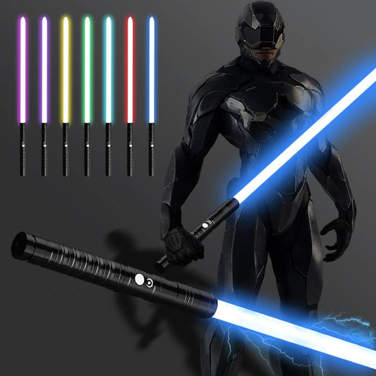 Amaxshiirchy Lightsaber RGB 15 Colors Metal Hilt 3 Sound Modes Rechargeable Force FX Heavy Dueling Lightsaber Sword Set Cosplay for Kids Adults