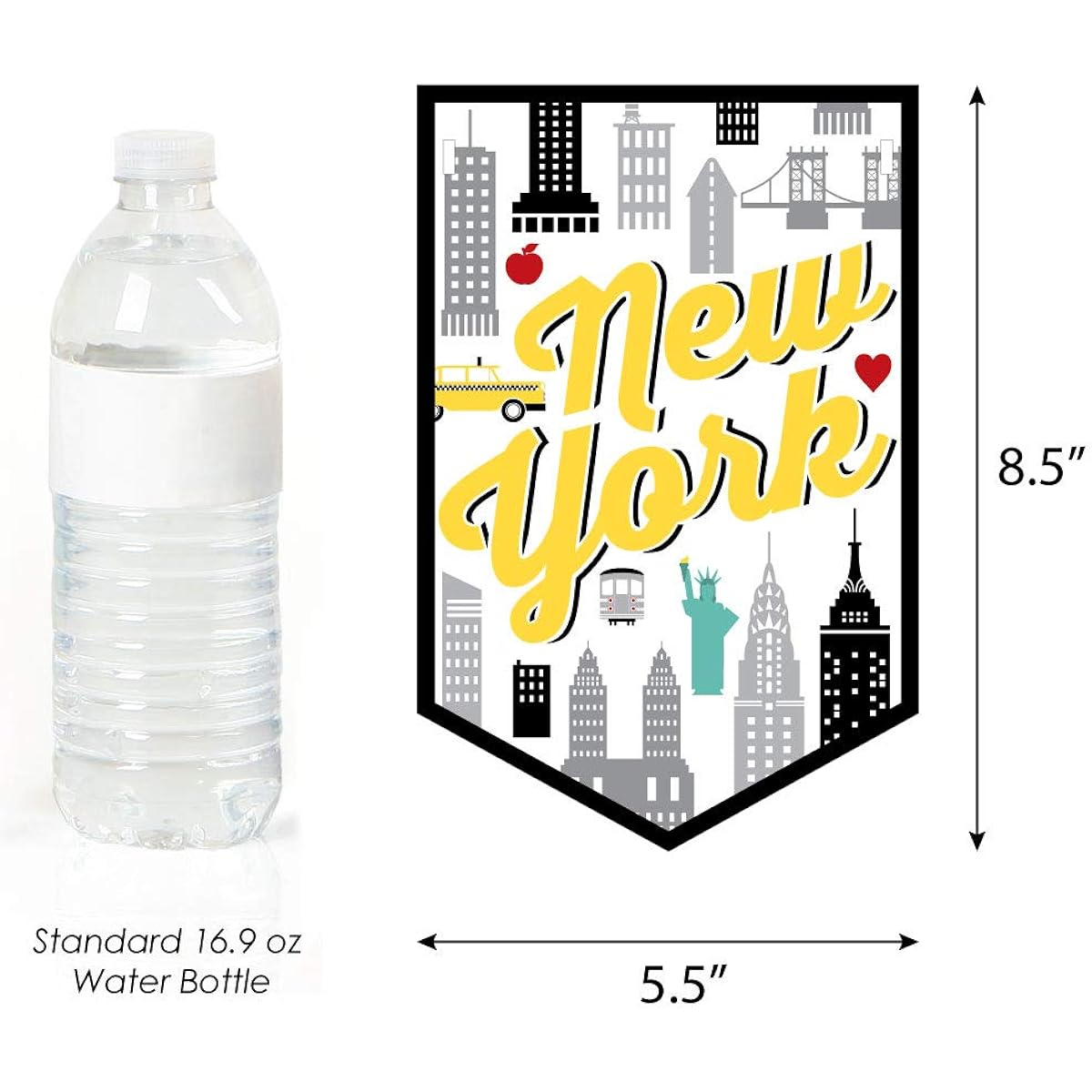 New York City Big Dot of Happiness NYC Cityscape Birthday Party Bunting Banner Birthday Party Decorations Birthday Party Decorations