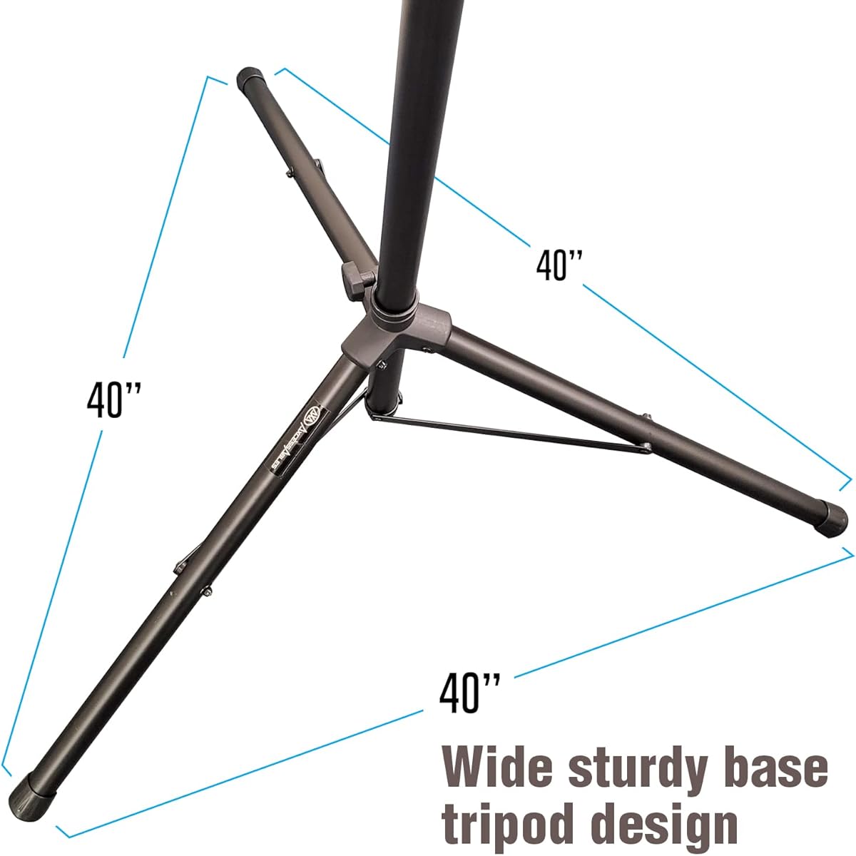 AxcessAbles Heavy Duty DJ Tripod Stand (Pair) with Bag, Adjustable Height 42"~72" PA Speaker Stand 80lb Portable PA Stand Compatible with Powered Speakers (SSB-101)