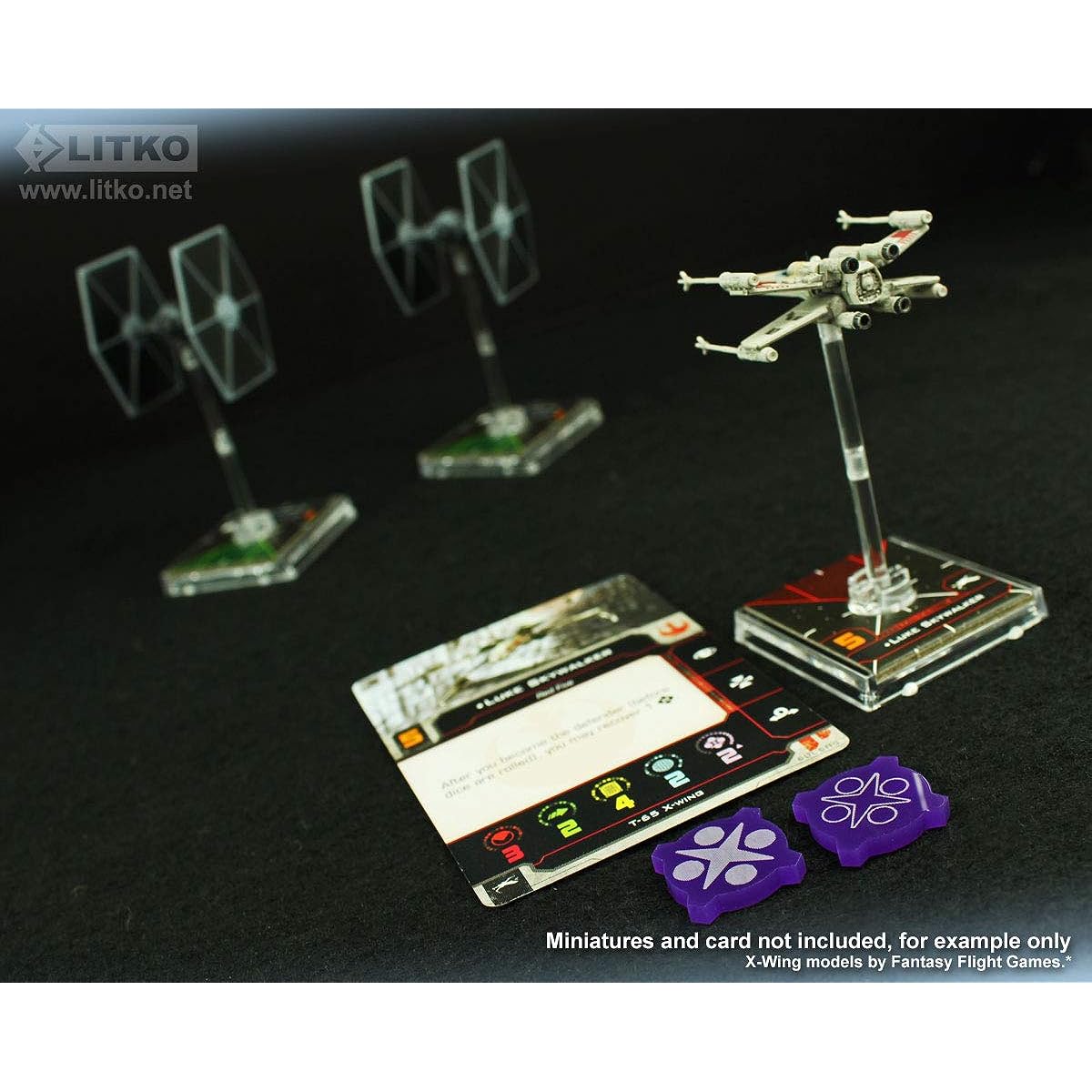 LITKO Space Fighter Second Edition Double-Sided Force Tokens Purple (10)