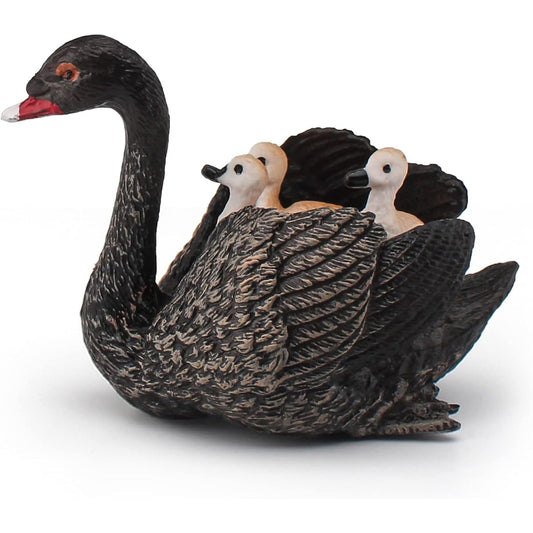 LC JoyCre Black Swan Figurine Black Goose Toy Swan Toy Animal Figure Toddler Preschool Animal Figure Educational Project Diorama Model Toy for Kids 3 4 5 6