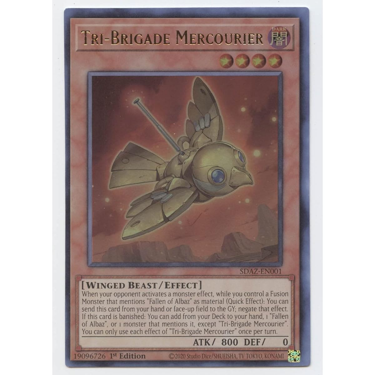 Tri-Brigade Mercourier - SDAZ-EN001 - Ultra Rare - 1st Edition.