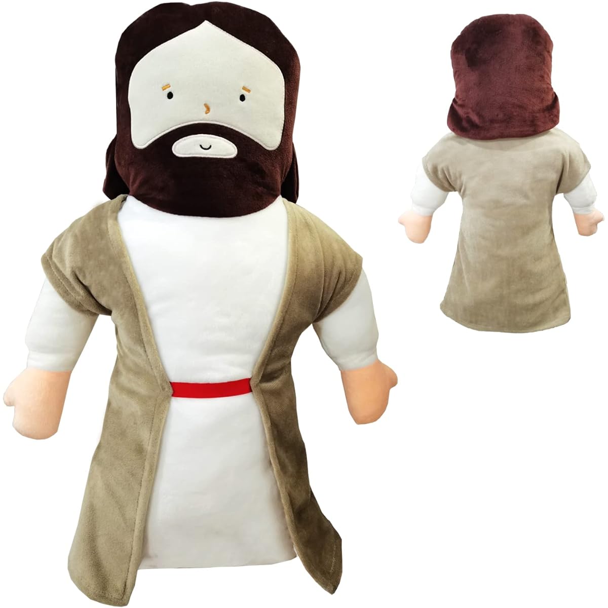 Corandis 20 Inch Jesus Plush Toy Jesus Stuffed Doll Cartoon Jesus Pillow Christ Religion Savior Toy Christian Figure Home Christmas Decoration Baptism Gift