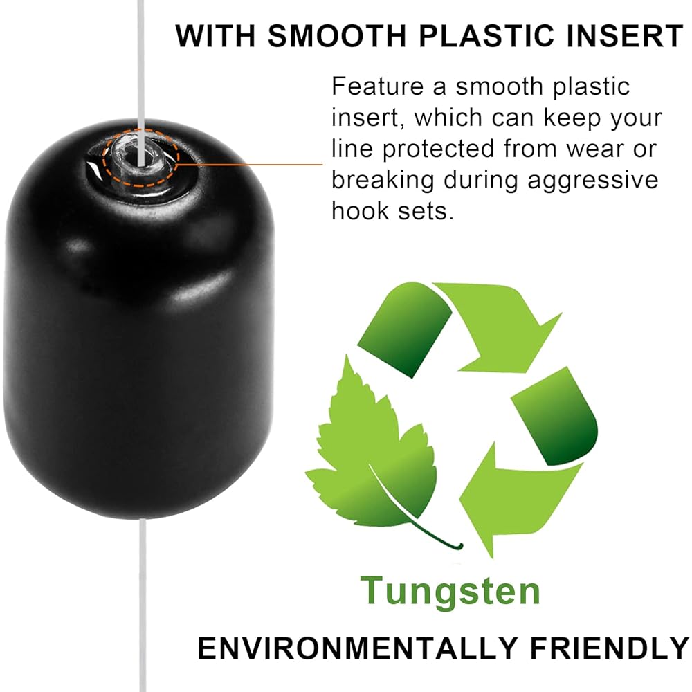 THKFISH Tungsten Sinker Tungsten Weight/Sinker Black/Silver 3.5g 5g 7g 8.8g 10g 14g 17g [Adult]