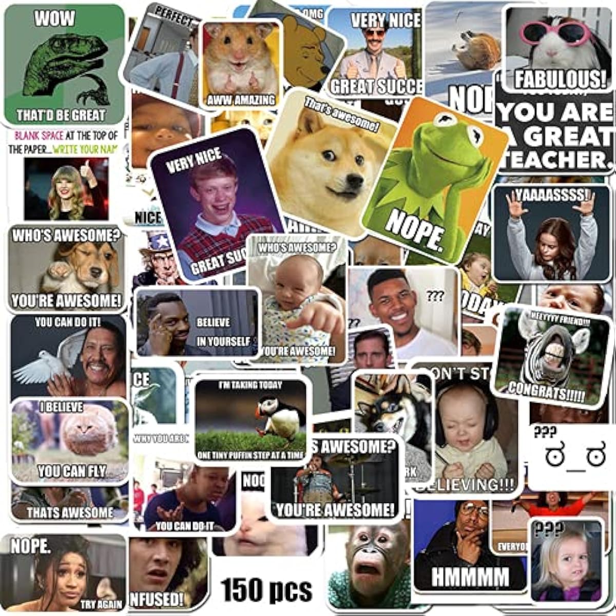 Meme Sticker/Meme Reward Stickers for Teachers 150 Sheets No Repeats