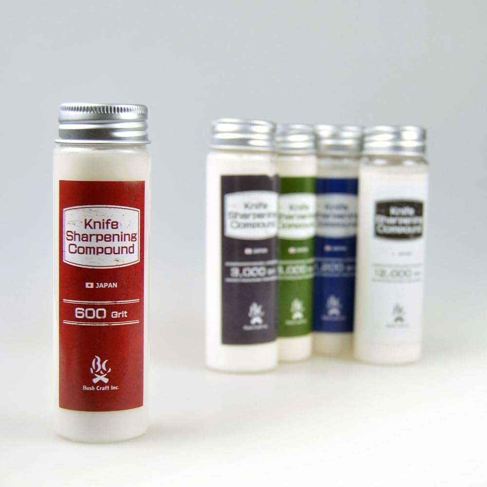 Bush Craft Knife Sharpening Compound #12000 White 03-05-bush-0003 & Knife Sharpening Compound #600 Red 03-05-bush-0003 [Set Purchase]