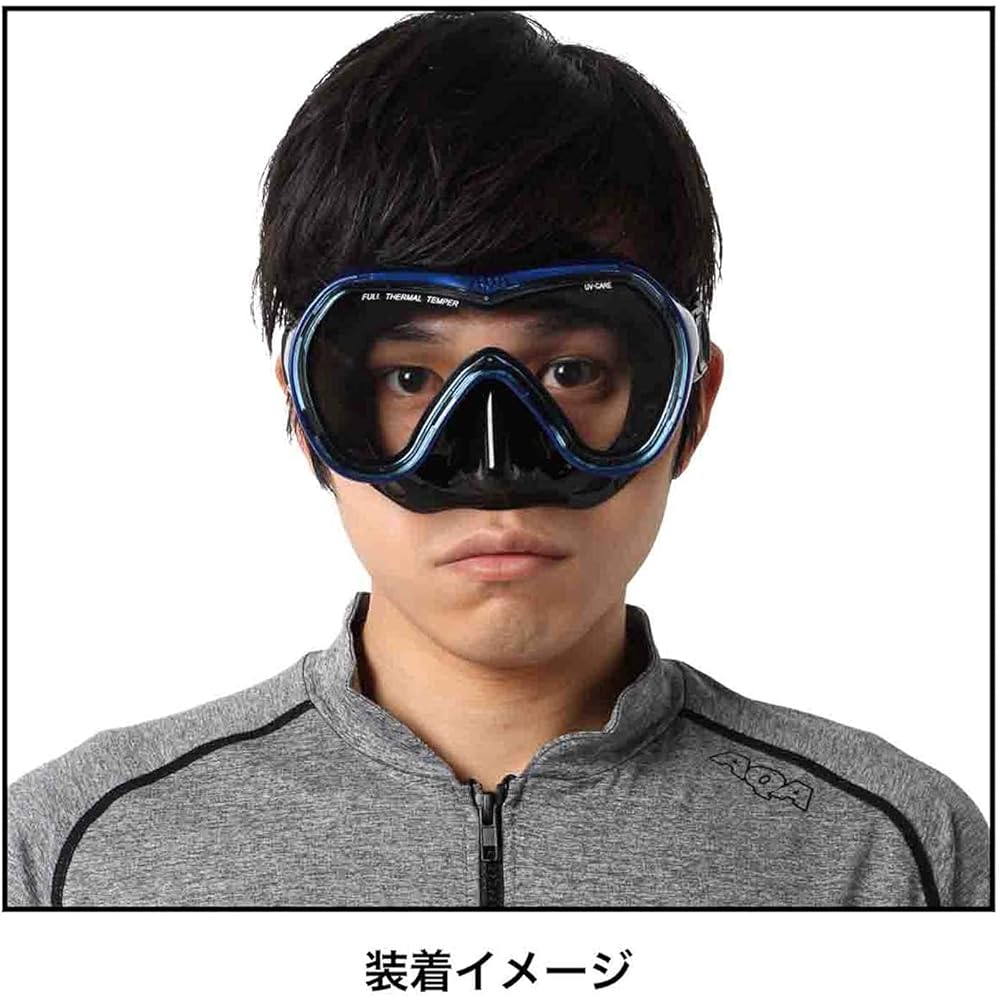 AQA Marine Sports Mask & Snorkel 2-piece Set Unisex Type Orca Soft & Sammy Dry Special Silicone KZ-9001