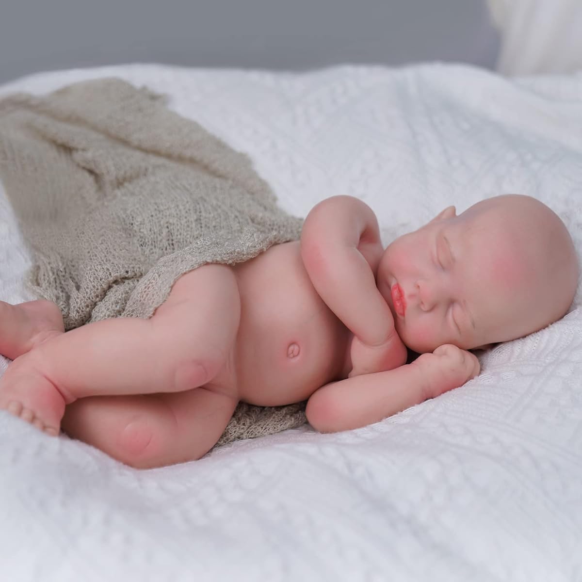 BABESIDE Reborn Baby Doll 16 Inch Platinum Full Silicone Baby Doll Lifelike Newborn Baby Doll for Kids & Toddlers