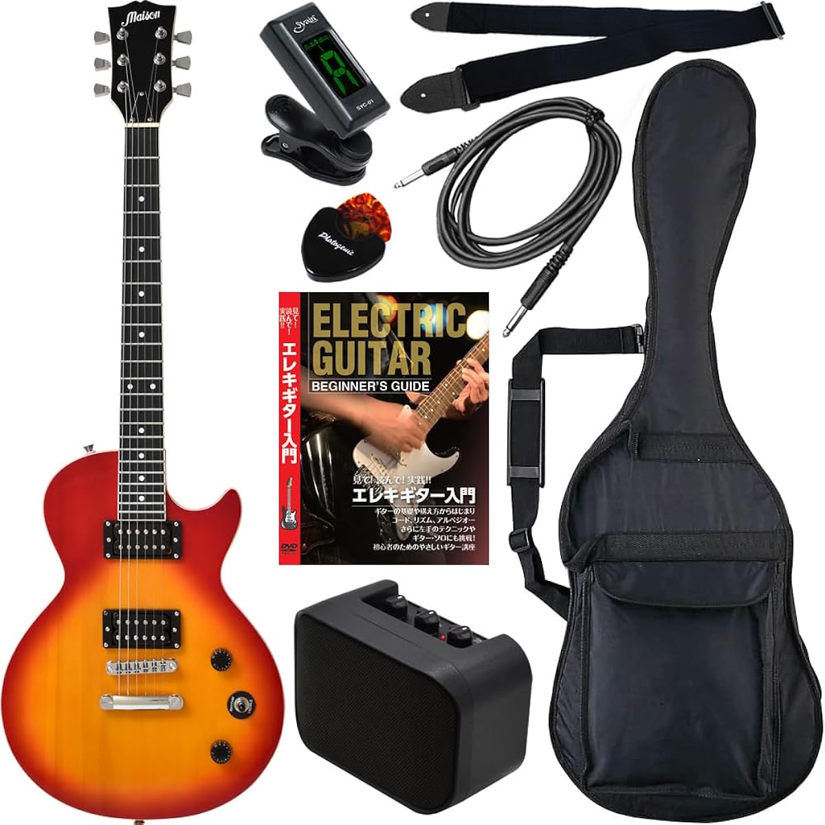 Maison Electric Guitar Les Paul Type LP-20F/CS Beginner's Limited Set