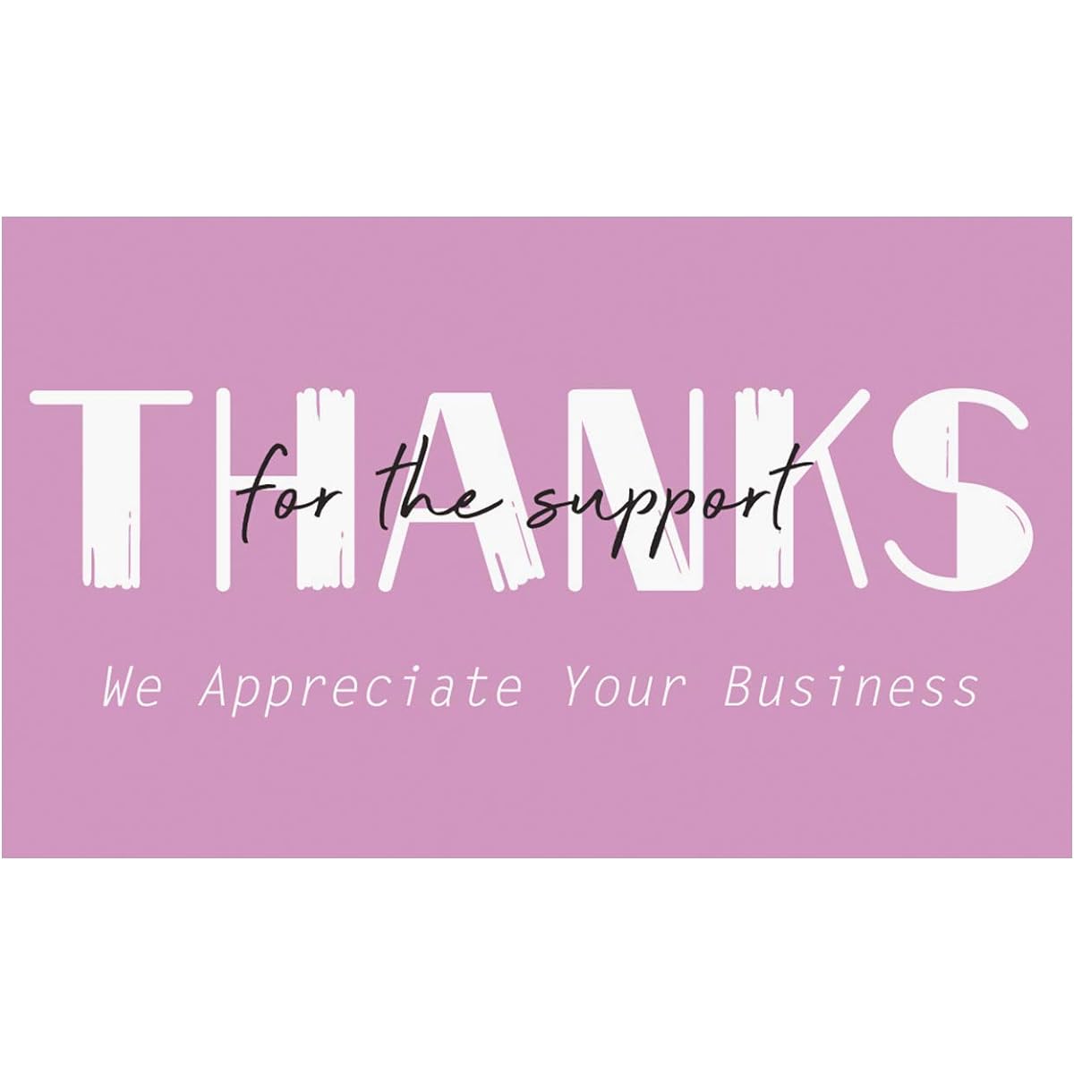 Thank You For Supporting My Small Business Cards (3.5 x 2 inches) Custom Thank You Cards for Online/Retail Stores/Handmade Products/Customer Package Inserts (200 Cards/Love Heart)