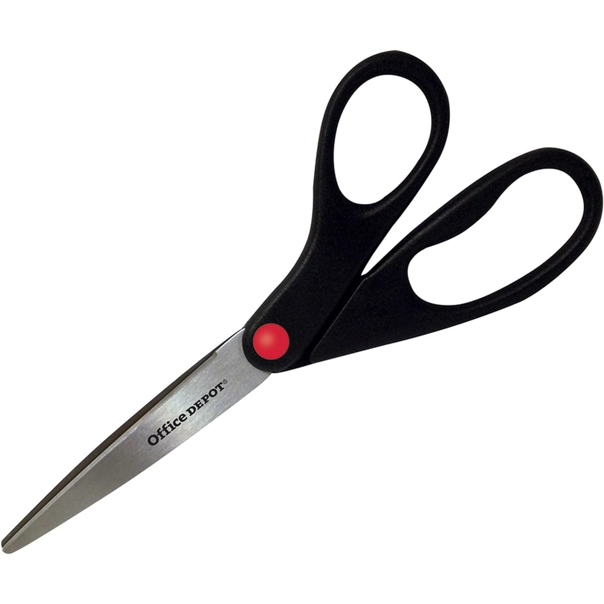 Office Depot Economy Price Scissors 8" Straight Black Handle 2 Pack