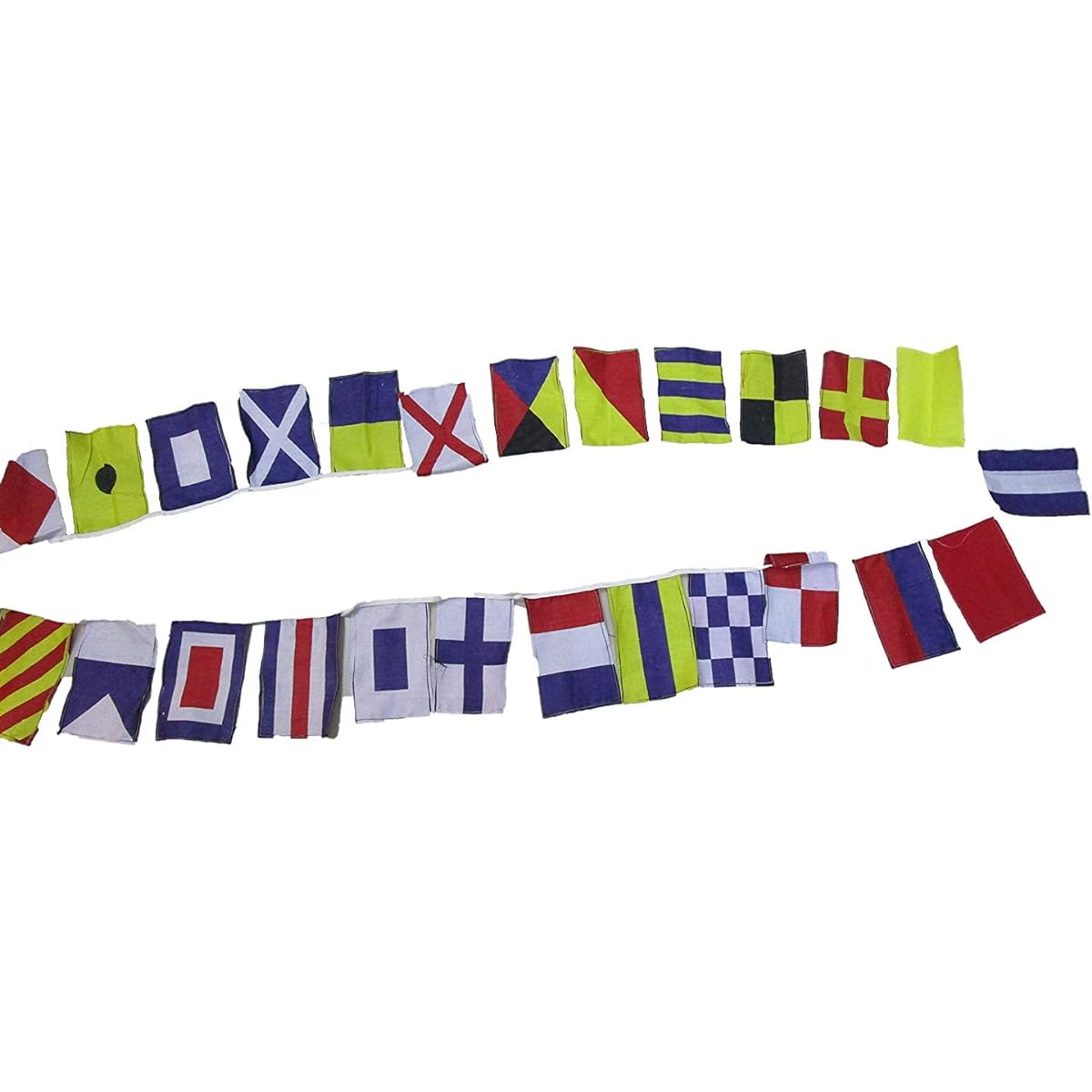 Brass Blessing International Maritime Signal Flags - Sea/Boat/Yacht/Beach Party Nautical Decor: (40 Large Cotton Flags)