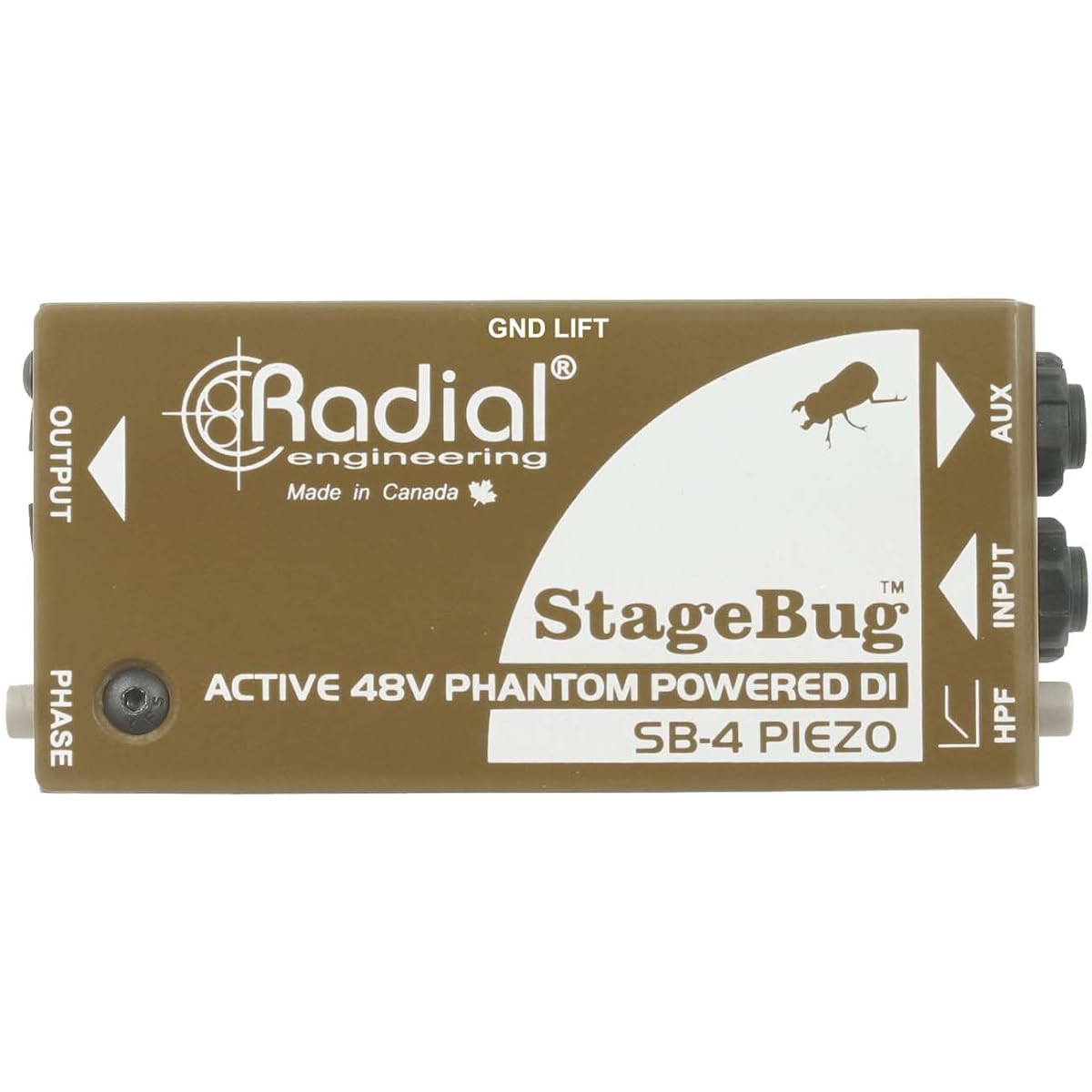 Radial StageBug SB-4 Piezo DI Box for Piezo PUs [Official Japanese Import]
