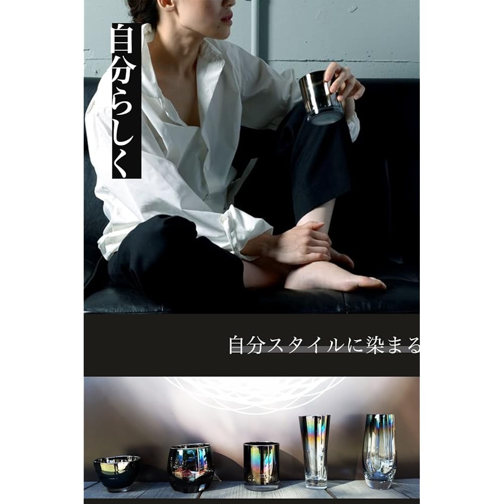 PROGRESS Made in Japan Titanium Coat Father's Day Present Stylish Rock Glass Wine Whiskey with Coaster Infinite REX