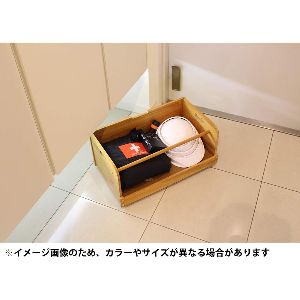 Osmak Shoe Box Lower Storage Box Light Brown 52cm Width Shoes Disaster Prevention Supplies GKS-520LB