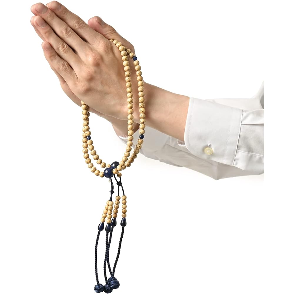 shingon.shop Prayer beads Shingon sect ≪Star Moon Bodhi Tree≫ Shakuni Riku Brahma in paulownia box (sodalite + dark blue Brahma)