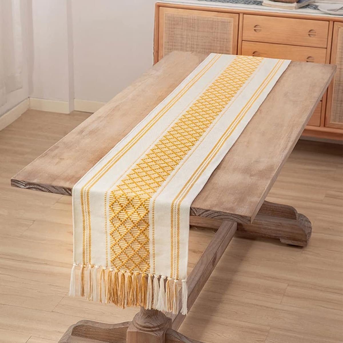 elegant, tea flag, for restaurant, water-repellent, for hotel, interior, cotton linen, oil-resistant, classic, stain-resistant, table runner, cute tassel, 35*220cm, embroidery, table decoration, gift, tablecloth, anniversary, restaurant, rug, photography