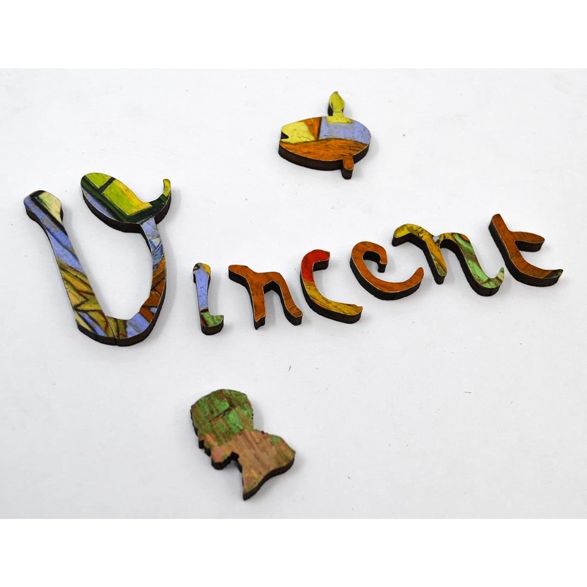 Wooden Jigsaw Puzzle - Vincent van Gogh - Ares' Bedroom - 50 Unique Wooden Pieces - Made in the USA by Nautilus Puzzles - A Challenge for Any Puzzler