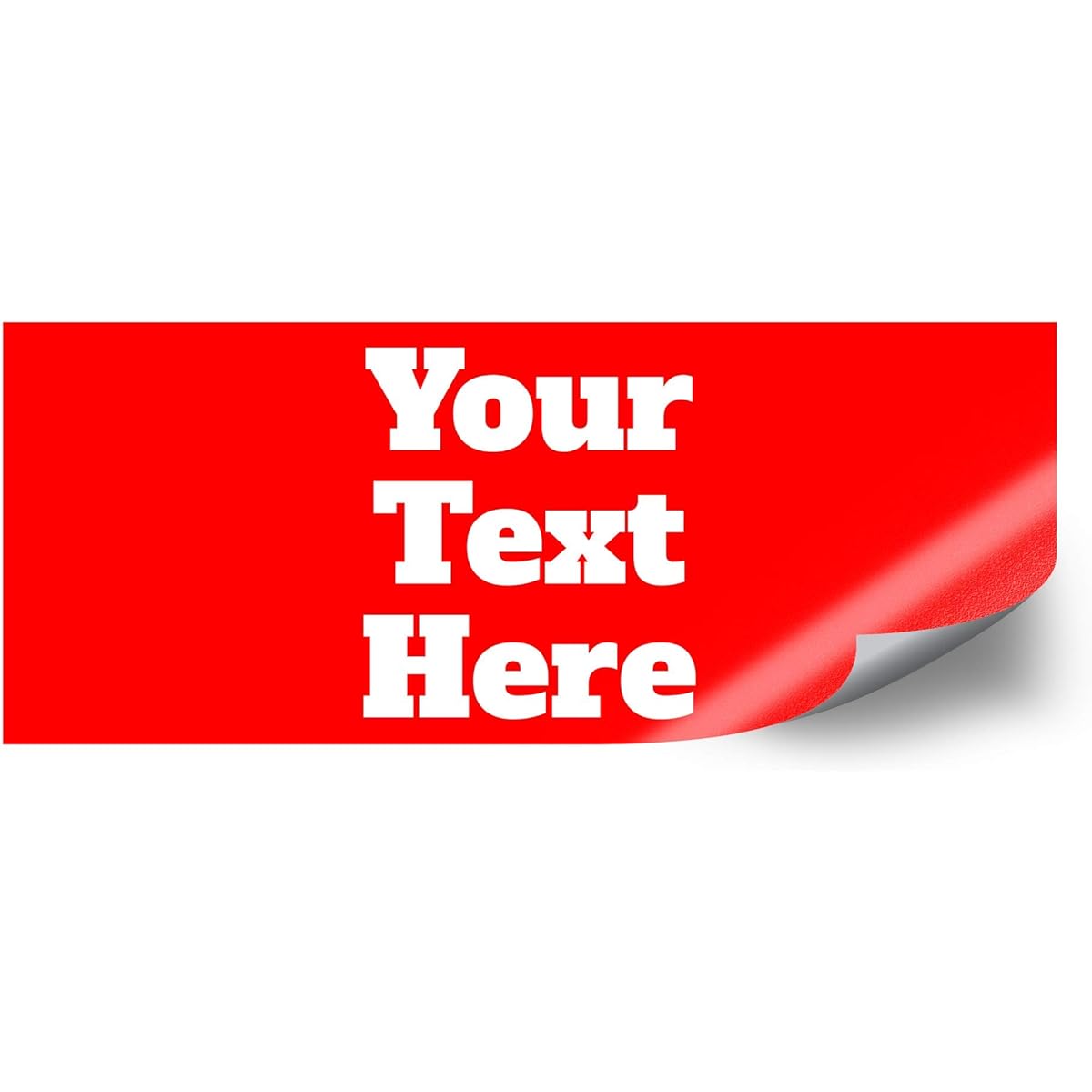 Hot4TShirts Custom Bumper Stickers - Personalize your own car stickers with text for trucks, vehicles - 3 Pack 15"x6" Rectangle White custom-bumper-stickers-text-3-pack