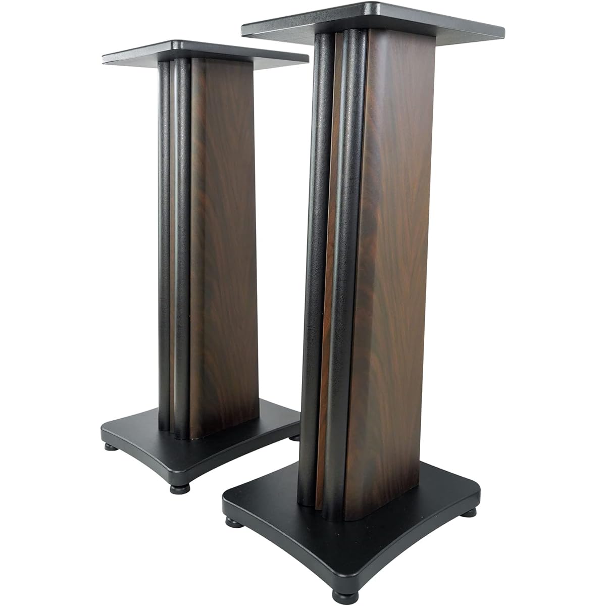 2 Rockville SS28D Premium Dark Woodgrain 28" Home Speakers, Up to 100 lbs
