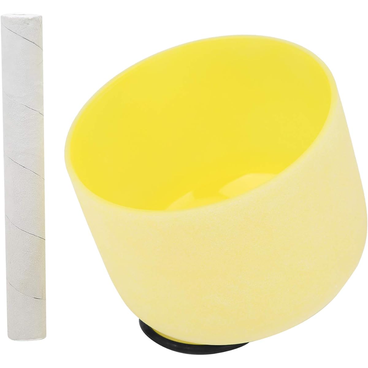Atyhao Crystal Bowl, Quartz, Meditation, Decoration, Musical Instrument Bowl, Note B Singing Bowl, Healing Tone, Portable, Home (Yellow)