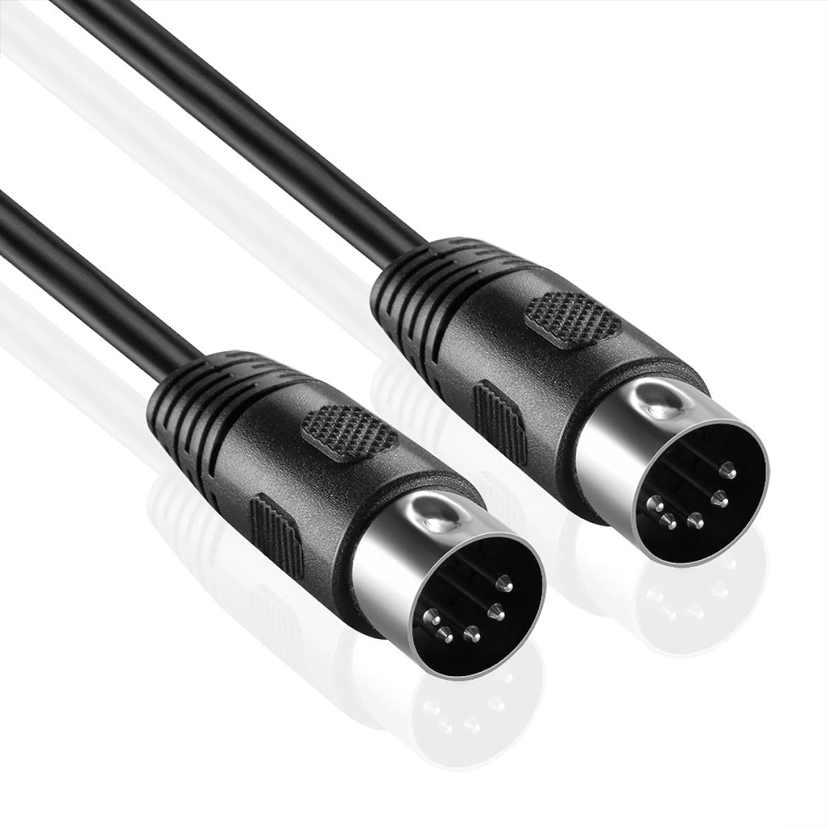 TNP Midi Cable - 5 Pin DIN Male Audio Midi to MIDI Interface Jack Plug Connector Wire Cord 25FT CBL_MIDI_5PIN_25FT