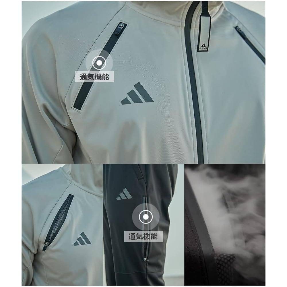 [Adidas] Sauna Suit Hydro HYDRO Sauna Suit 3.0 Top and Bottom Set Sauna Suit Jacket Pants Running Jogging Workout (Large, Black)