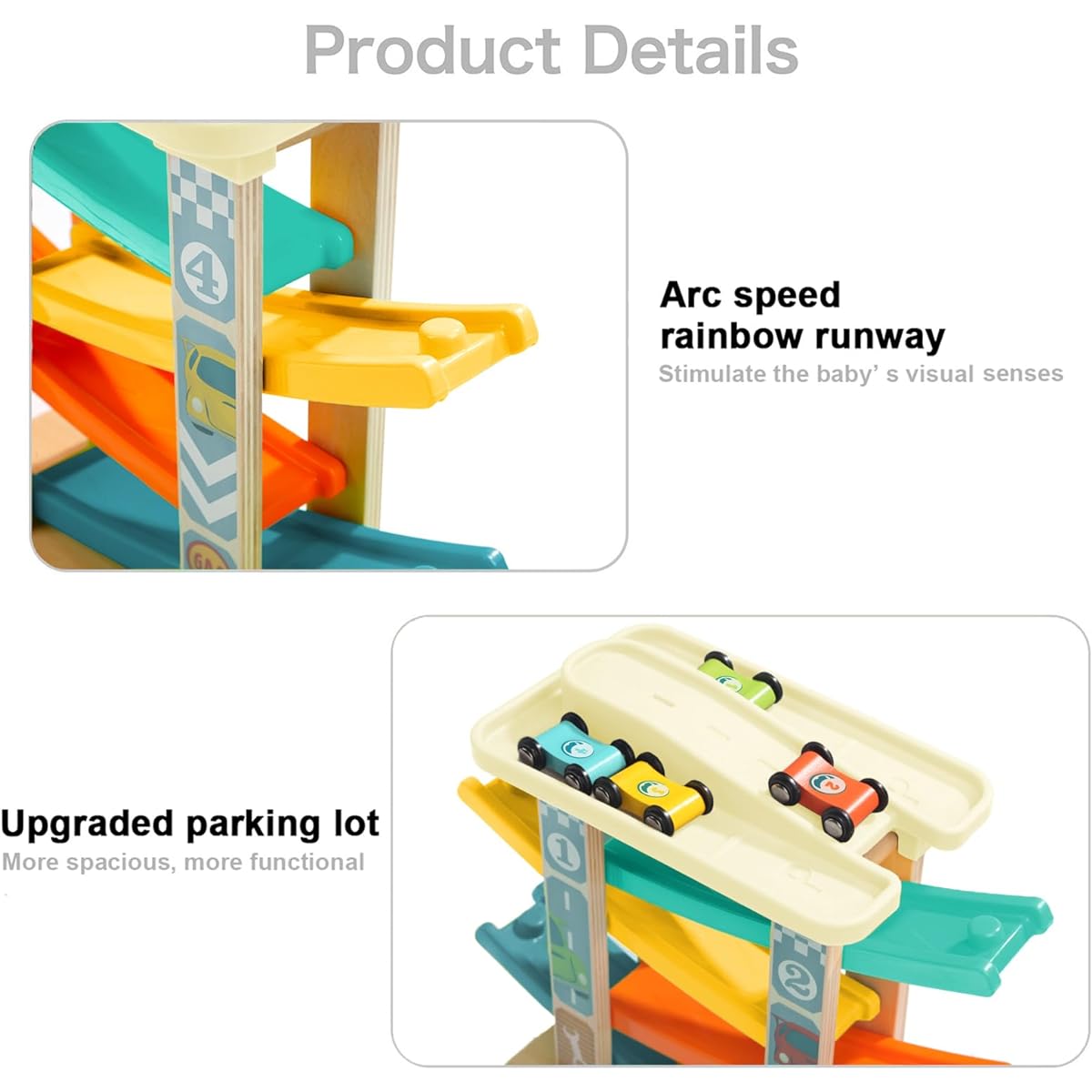 Top Bright Toddler Toy Race Track 1 2 Years Old Boy Car Lamp Racer Toy 1 Year Old with 4 Mini Cars