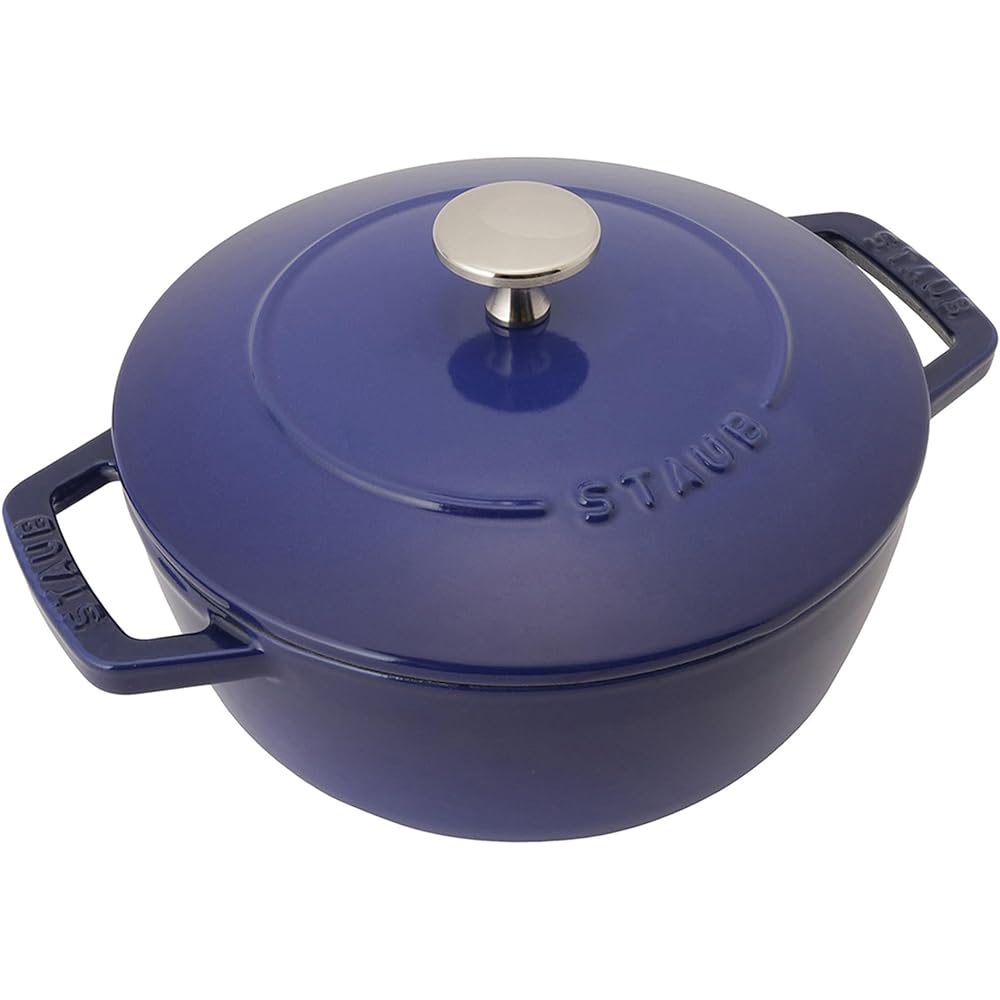 staub Pico Cocotte Oval 23cm Royal Blue Hand Cast Enamel Pot Oven Safe