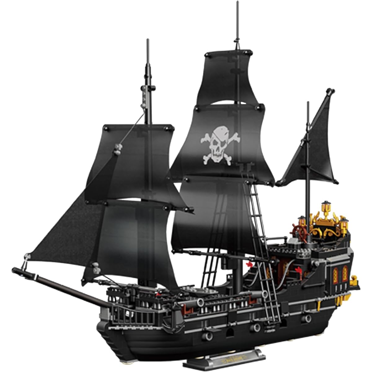 Hallisun Block Set Building Assembly Ship Pirate Ship Model Assembly Toy Miniature Mini Size Brick Bricks for Adults and Kids Boys Girls Age 8+ Christmas Children's Day Birthday Present Gift 1366 PCS