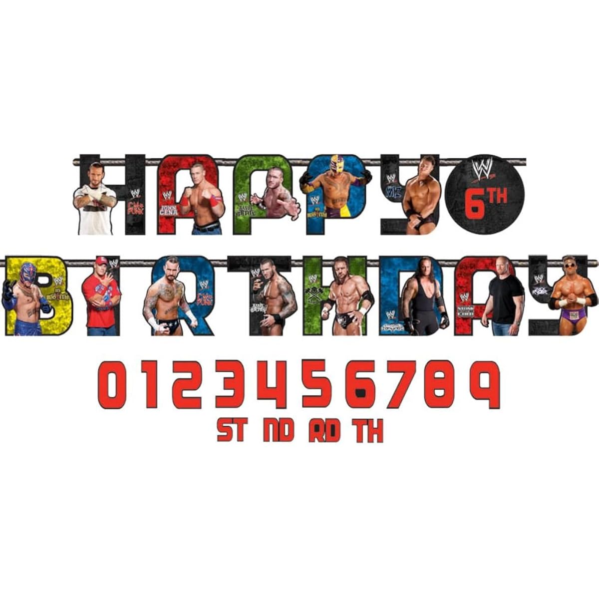 WWE Wrestling Jumbo Letter Banner Kit (1ct)