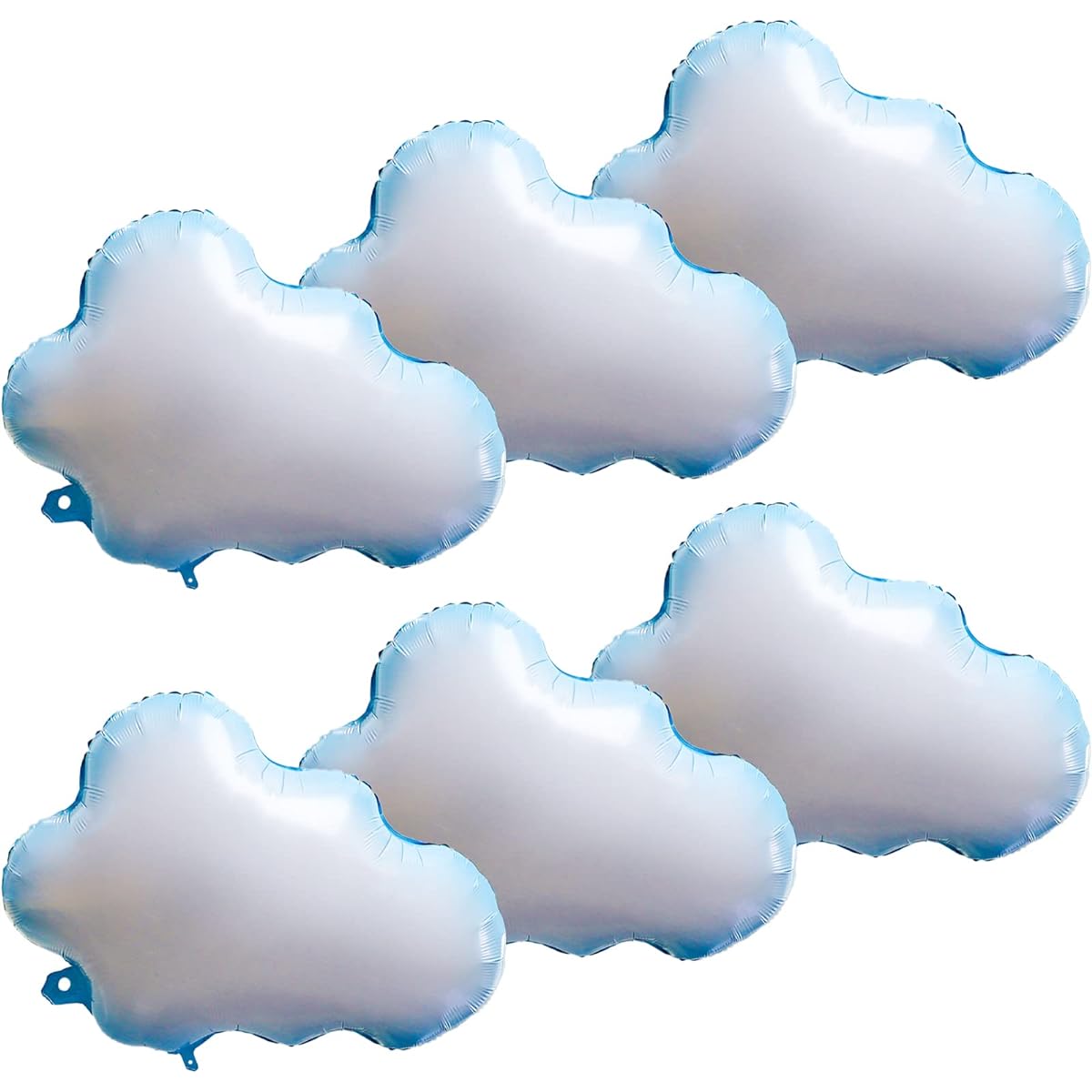 Newmemo 6pcs Cloud Balloons White Clouds Foil Balloons Blue Sky White Clouds Theme Birthday Baby Shower Wedding Party Decoration Supplies