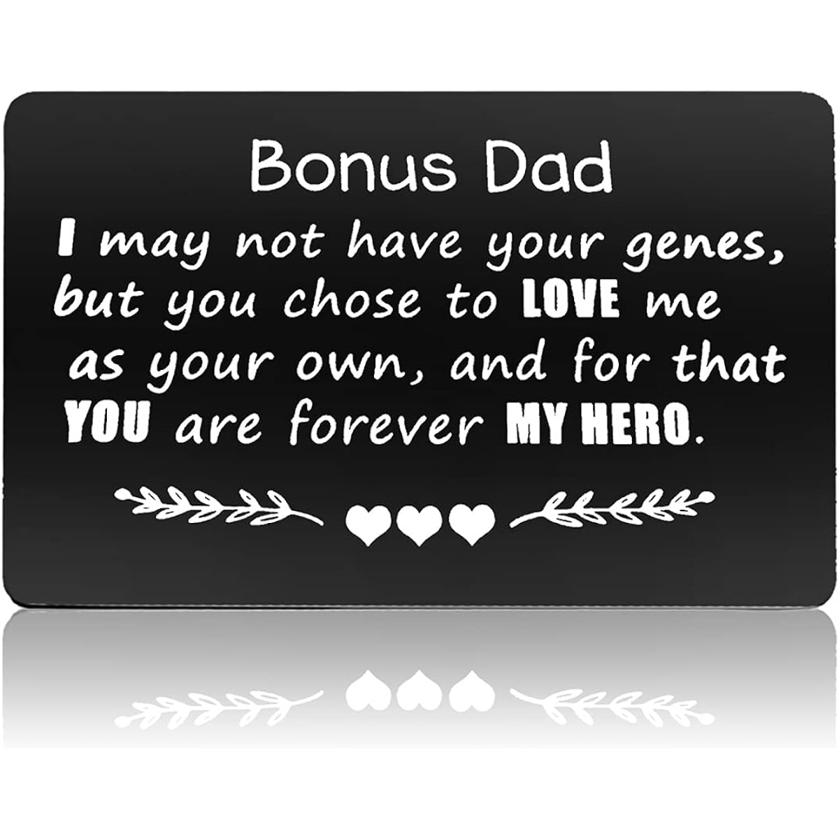 Step Dad Gifts, Father's Day Gifts, You Are Forever My Hero Wallet Insert Card, Dad Gifts, Step Father Gifts, Wedding Christmas Birthday Gifts, Step Daddy Gifts, Gifts from Daughter, Son