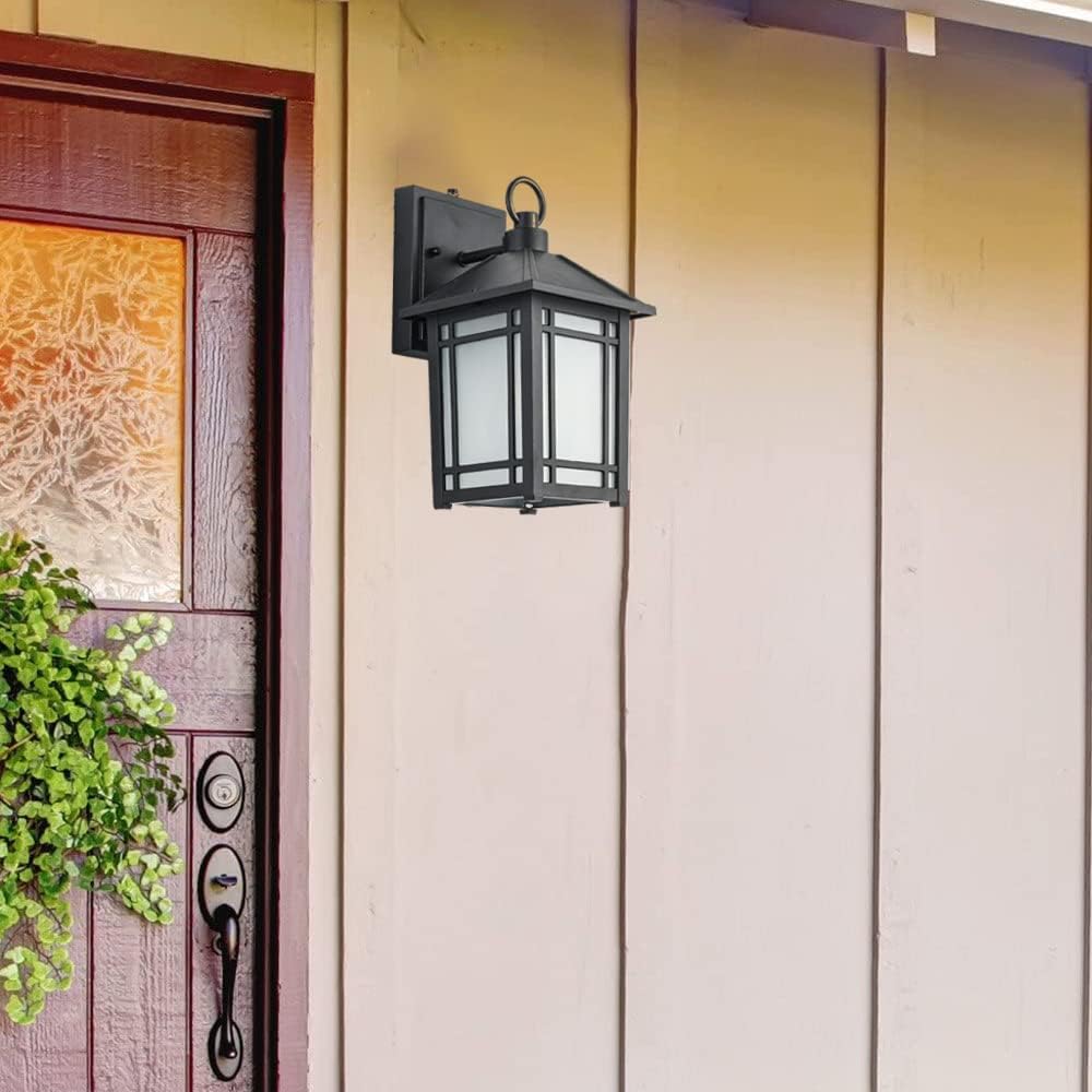 LED Entrance Light, Porch Light, Photosensitive Sensor Light, Dark Sensor, Japanese Style, Outdoor, Rainproof Lighting Equipment, Automatic Night Light, Bracket Light, Wall Lamp, Stylish Outdoor Light, Marine Lamp, Retro Style, Black, Gatepost Light, Ent