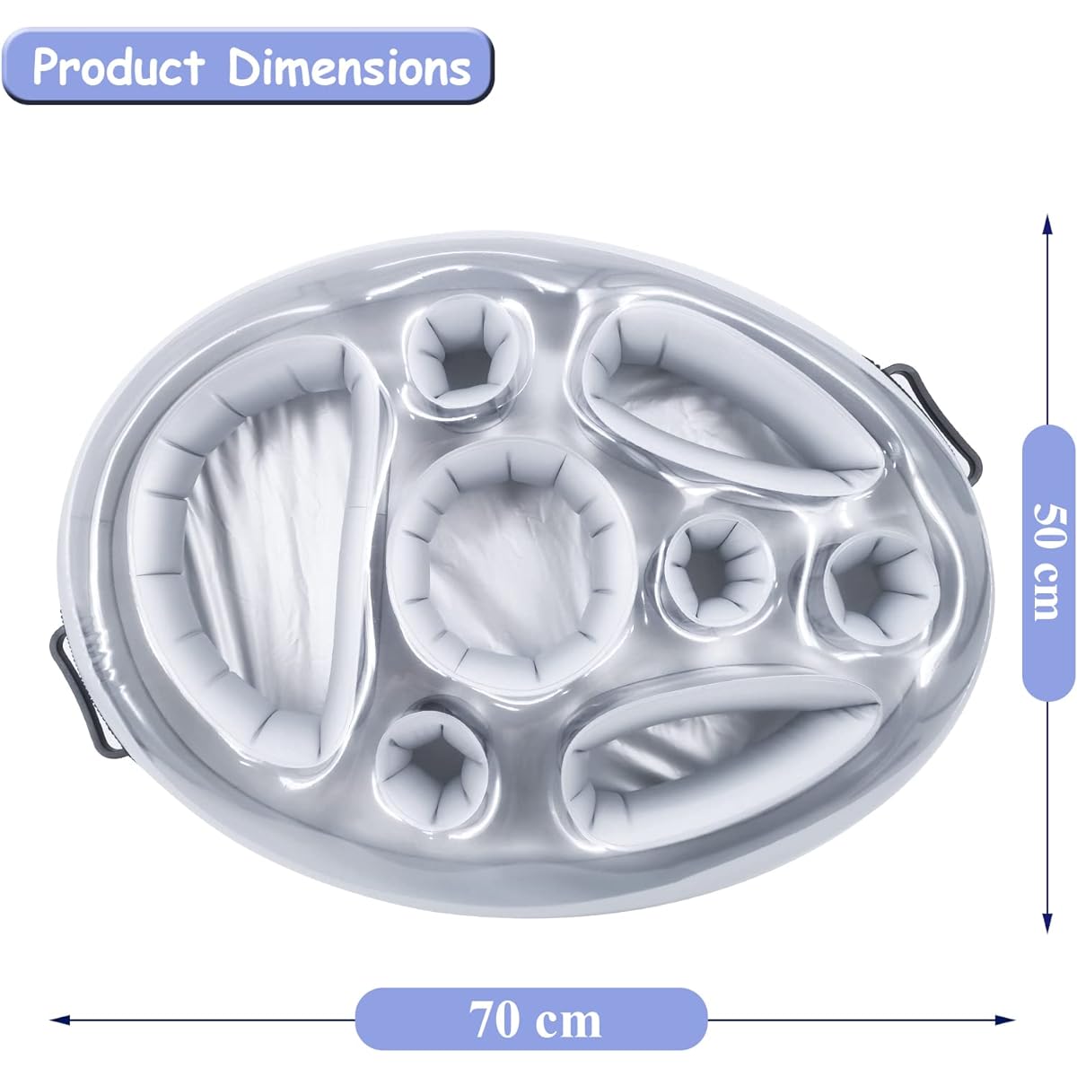 Floating Drink Holder for Pool Hot Tub Accessories Adult Inflatable Pool Drink Holder with 8 Holes Outdoor Fun Swimming Pool Accessories Pool Games Party Float Gifts