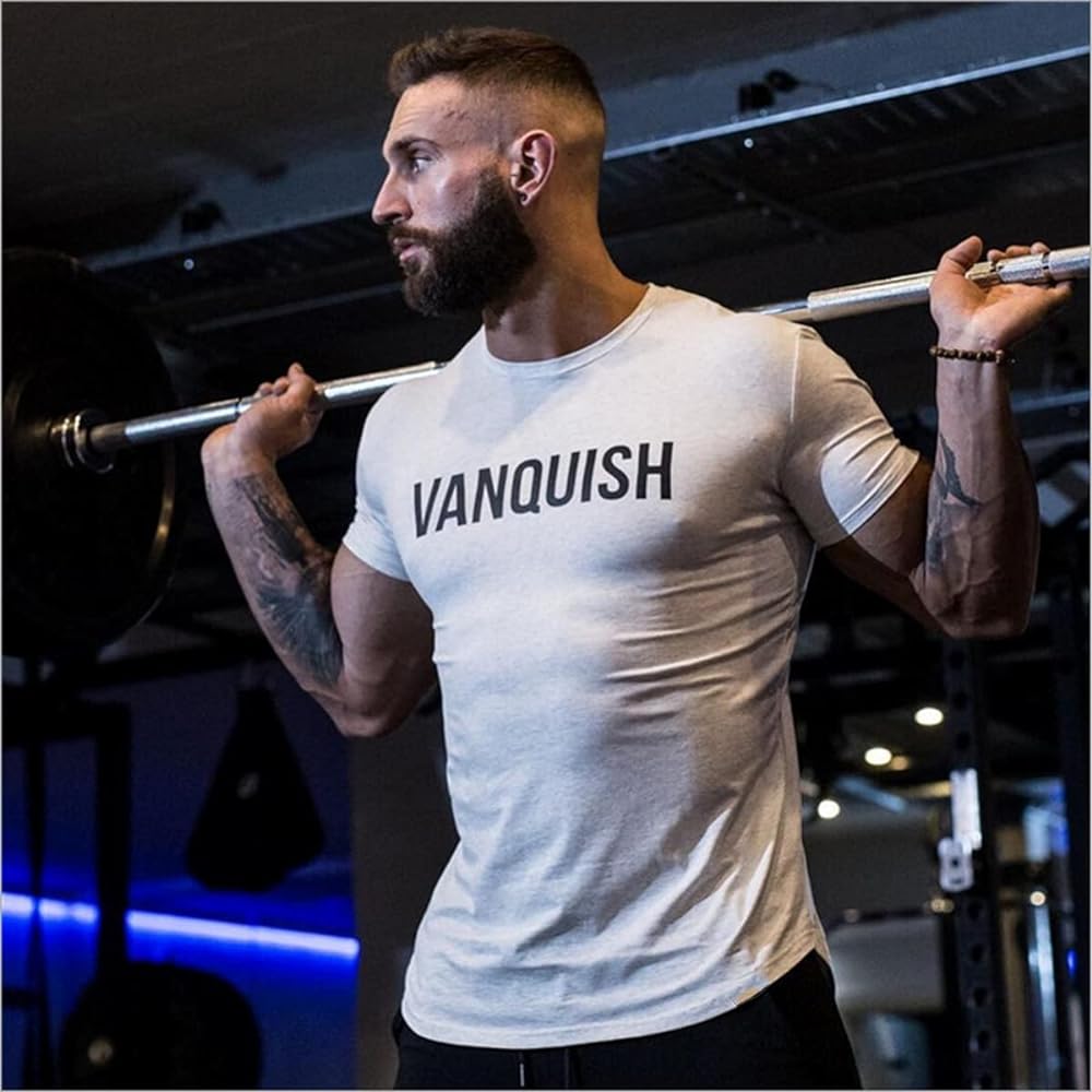 (Biveter) Muscle Training T-Shirt, Training Wear, Men's T-Shirt, Short Sleeve, Stretch, Slim, Fitness, Sweat Absorbent, Quick Drying, Gym Wear